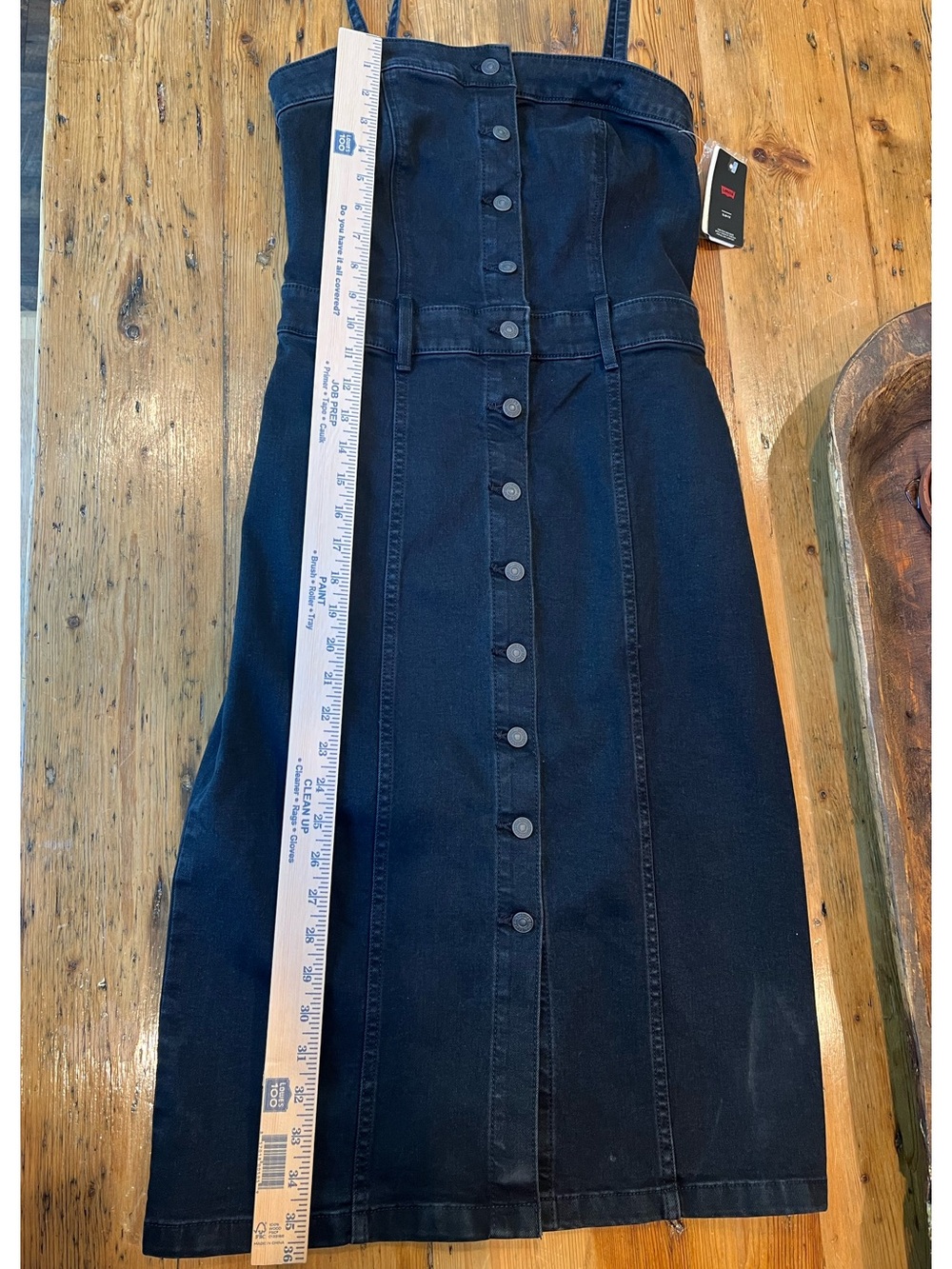 Levi’s Women's Denim Bustier Button-Front Dress Festival Coquette Girl - Picture 9 of 9